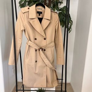 J.Crew Icon Double Breast Trench Coat Tan Size 0